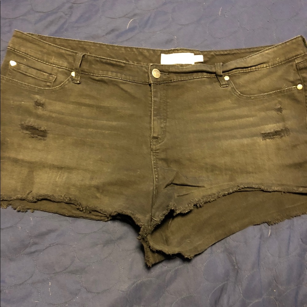 Black Jean shorts